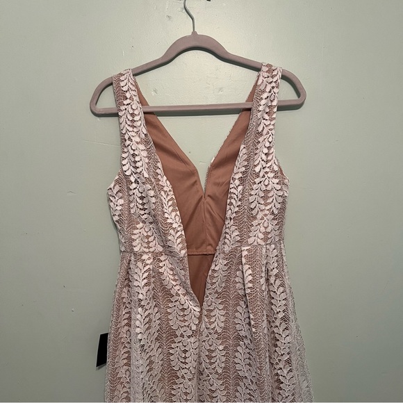 Lulu’s Dress All of My Heart White Lace Skater Dress Sz M NWT V Neck Sleeveless - Picture 12 of 14